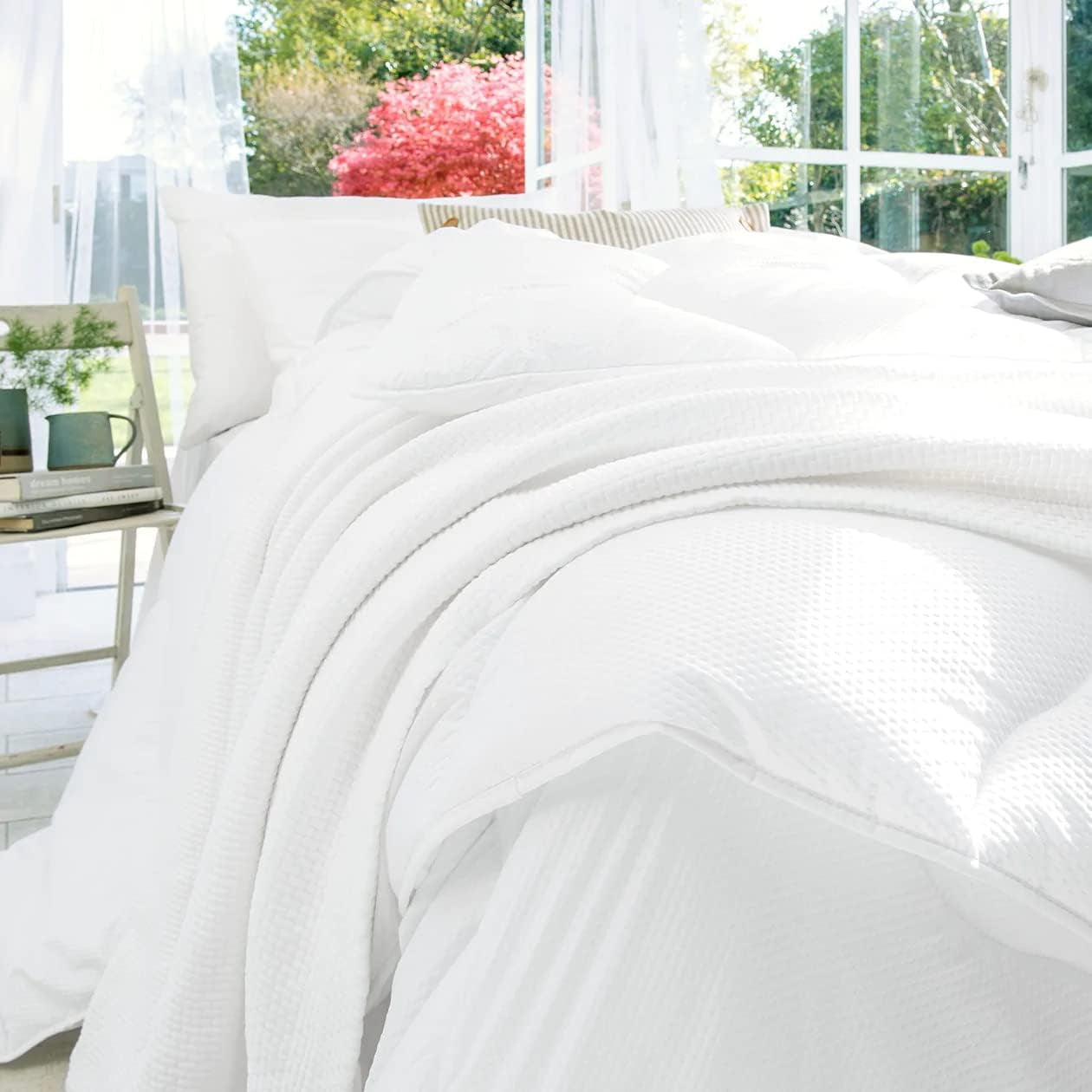 Atmungsaktive Bettdecke, 9 + 4,5 Tog, für alle Jahreszeiten, kühlend und feuchtigkeitsableitend, Temperaturkontrolle, maschinenwaschbar, Einzelbett Naty Shop Quilts & Quilts