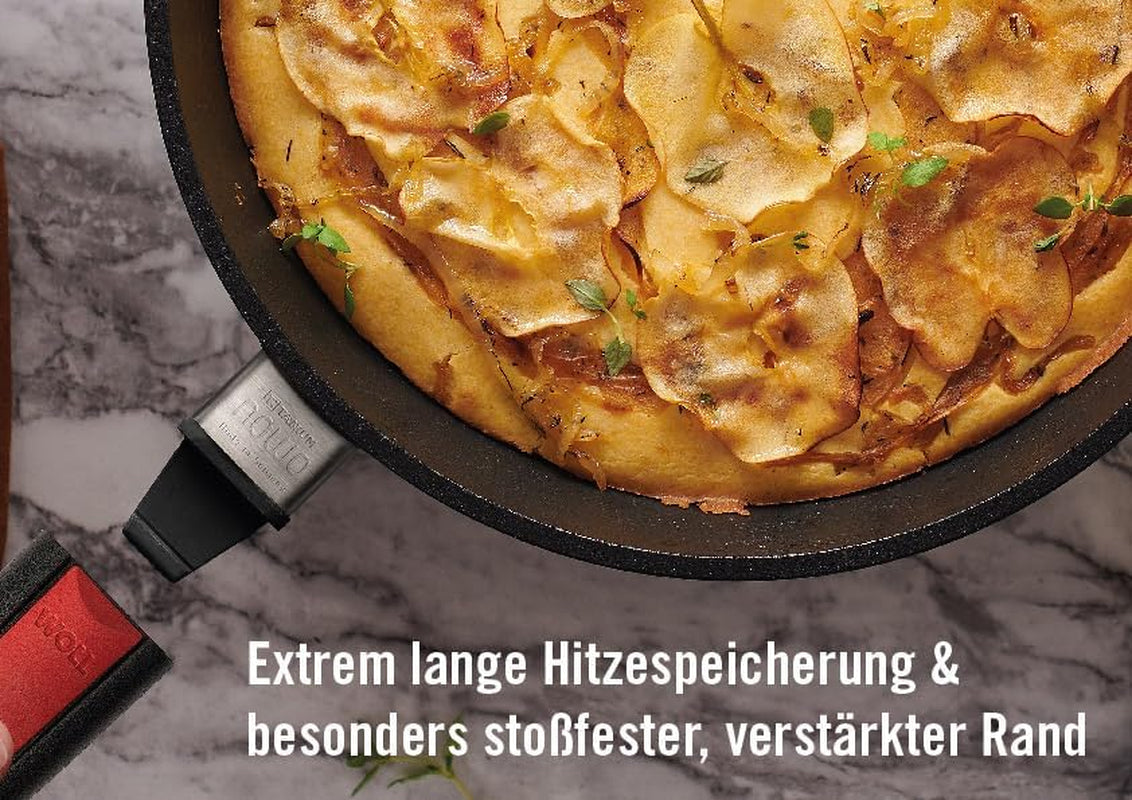 Woll Nowo Titan-Flachpfanne – Induktion, 5 cm Höhe, abnehmbarer Griff – für alle Herdarten, Aluminiumguss, Antihaftbeschichtung. Töpfe und Pfannen Naty Shop