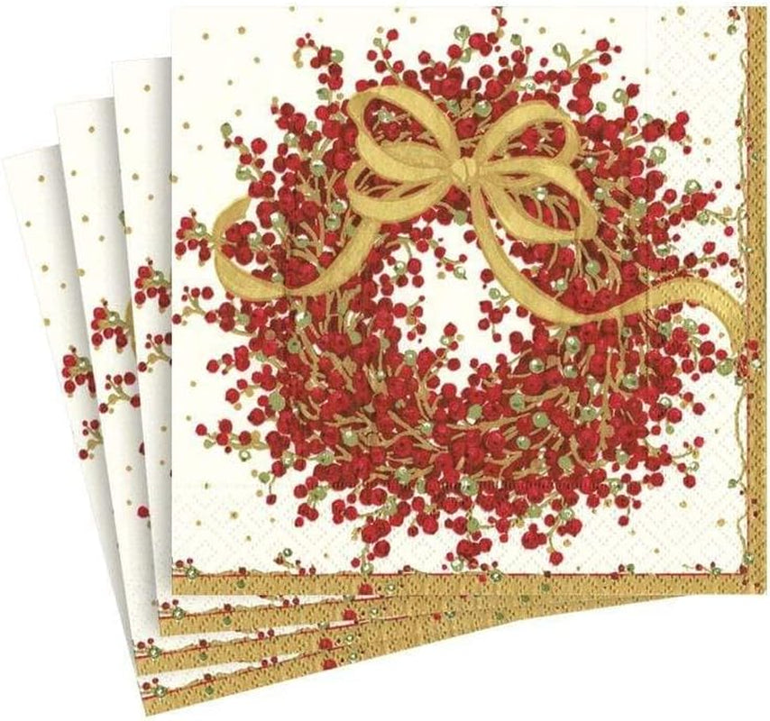 8070C Dreilagige Papierservietten, 20 Stück, 25 x 25 cm, Pfefferbeere