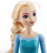 Elsa Mattel Disney Frozen Doll, Frozen Doll, kämmbares blondes Haar, positionierbar, abnehmbare Schuhe, Disney-Geschenke, Spielzeug ab 3 Jahren, HLW47