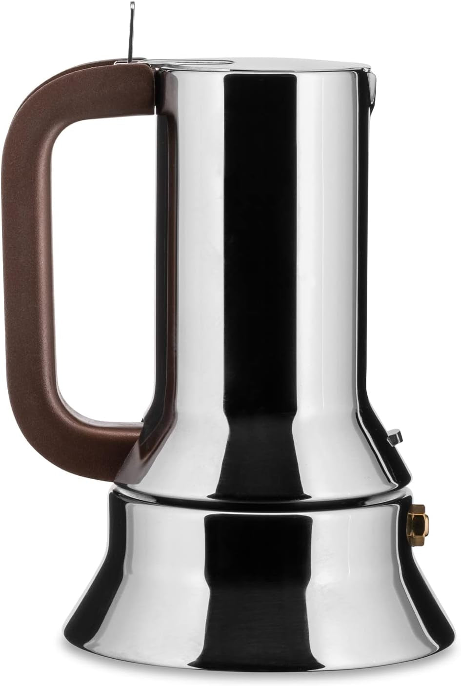 Alessi 9090/6 Espresso mit 6 Tassen für Induktion, Edelstahl, Silber, 15,5 x 13,5 x 27 cm