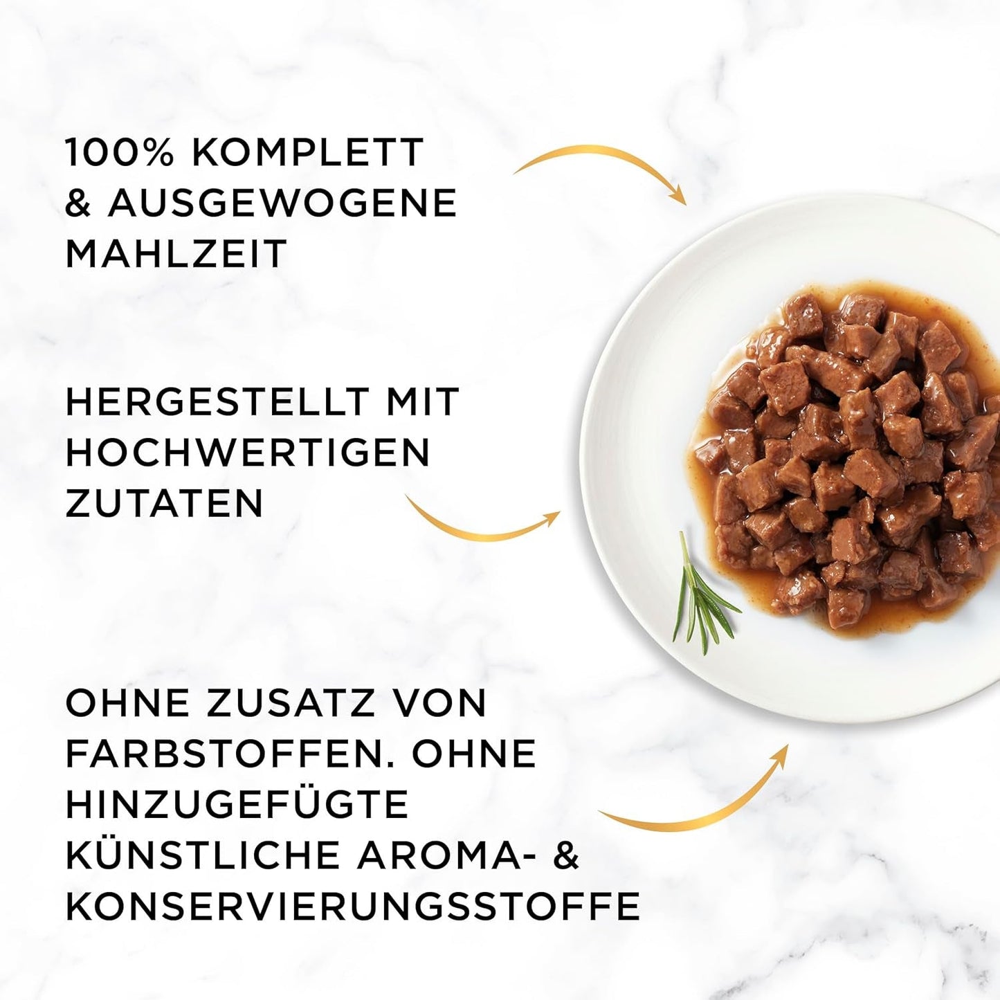 Gourmet Gold Délicatesse en Sauce Rind- und Hühnernassfutter für Katzen, 12er-Pack (12 x 85 g)