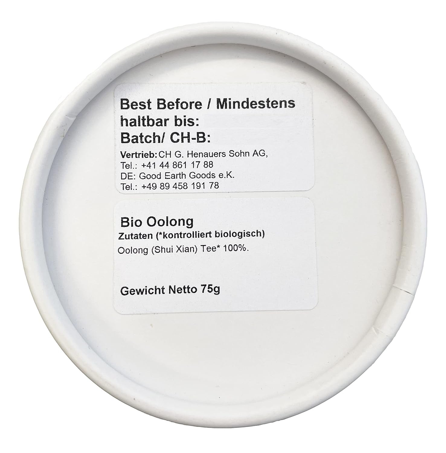 Bio Oolong (Shui Xian), 1er Pack (1 x 75g)