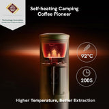 OutIn Nano tragbare elektrische Espressomaschine, Camping-Kaffeemaschine, USB-C selbsterhitzend, kompatibel mit gemahlenem Kaffee und NS-Kapseln