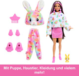 Barbie Cutie Reveal-Puppe und Zubehör, Batik-Häschen-Plüsch-Outfit und 10 farbwechselnde Überraschungen, Color Dream-Serie, HRK38 Naty Shop-Puppen
