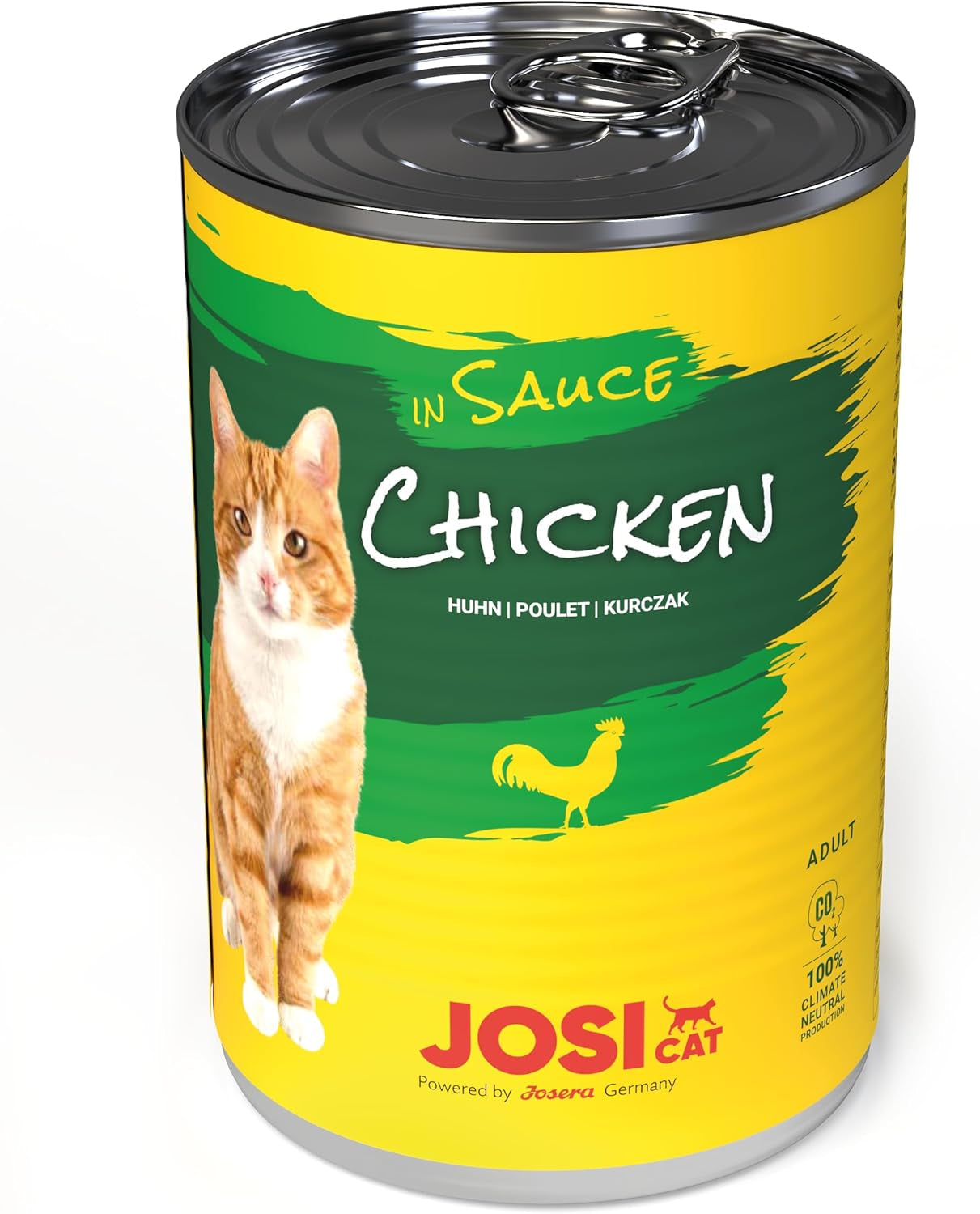 JosiCat Huhn in Sauce (12 x 415 g) | Erwachsener | Premium-Nassfutter für ausgewachsene Katzen | Huhn in Soße | Vitamin D3 und E | Unterstützt von JOSERA | Nassfutter für Katzen | Alleinfuttermittel | 12 Stück