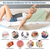 KINDER Verstellbares Keilkissen, hochdichtes Schaumstoff-Lesekissen für Bett und Couch, ergonomisches Bettkeil-Kopfkissen für Schlaf-Reflux-Apnoe, Beinkissen/Rückenkissen zum Spielen und Lesen (grün)