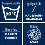 Irisette Noblesse Kissen - Made in Germany - Kissen mit abnehmbarem Bezug aus reiner Baumwolle, 80 x 80 cm, Öko-Tex zertifizierte Naty Shop Standardkissen