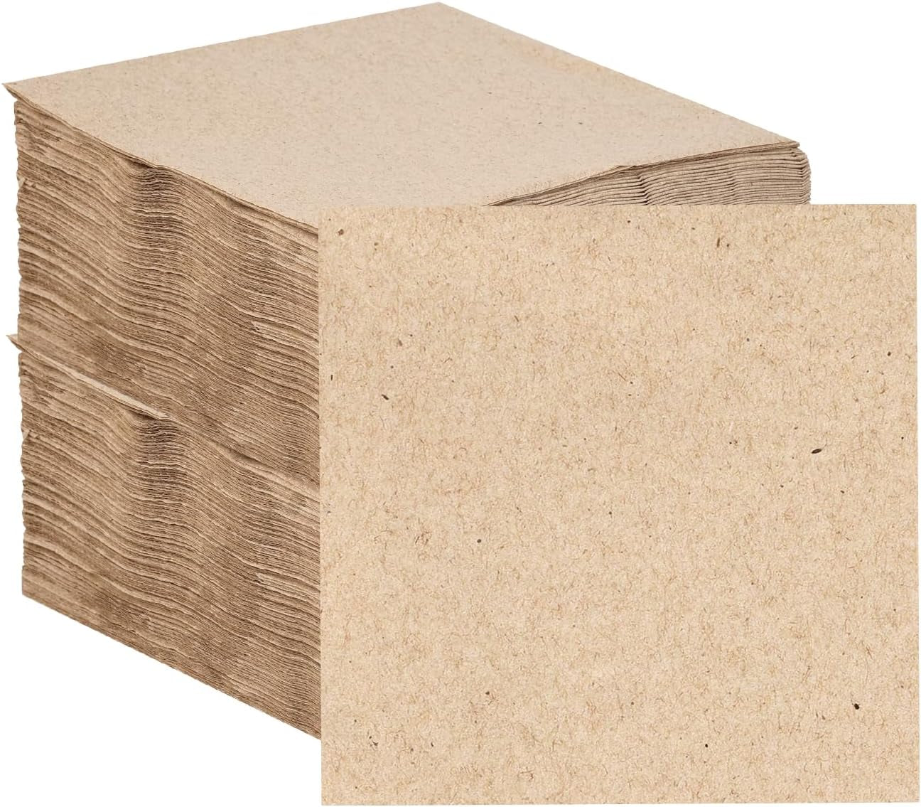Tisch Art | 100 Großpackungen aus weichem Recyclingpapier, braune Einweg-Partyservietten, geeignet für den täglichen Gebrauch, umweltfreundlich, aus Kraftpapier, ungebleicht, kompostierbar, hergestellt in der EU, 2-lagig, 33 cm