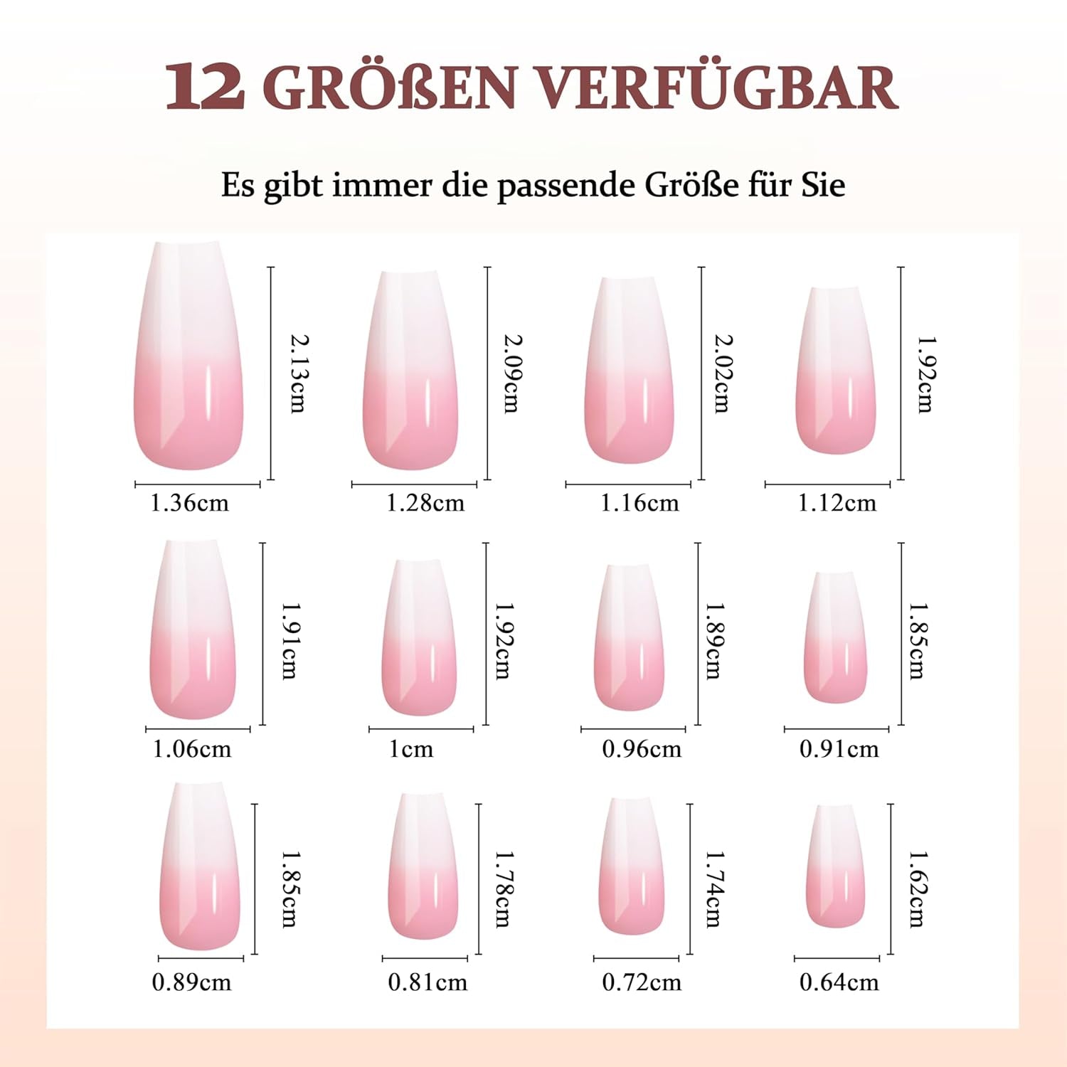 Ballerina-Kunstnägel-Set – 240-teiliges zartes Flieder-Rosa-Kunstnägel-Set, vollflächiger Kleber auf Kunstnägeln, Set mit künstlichen Nagelspitzen für Maniküre und Nagelkunst für Frauen und Mädchen (Lavendelrosa)