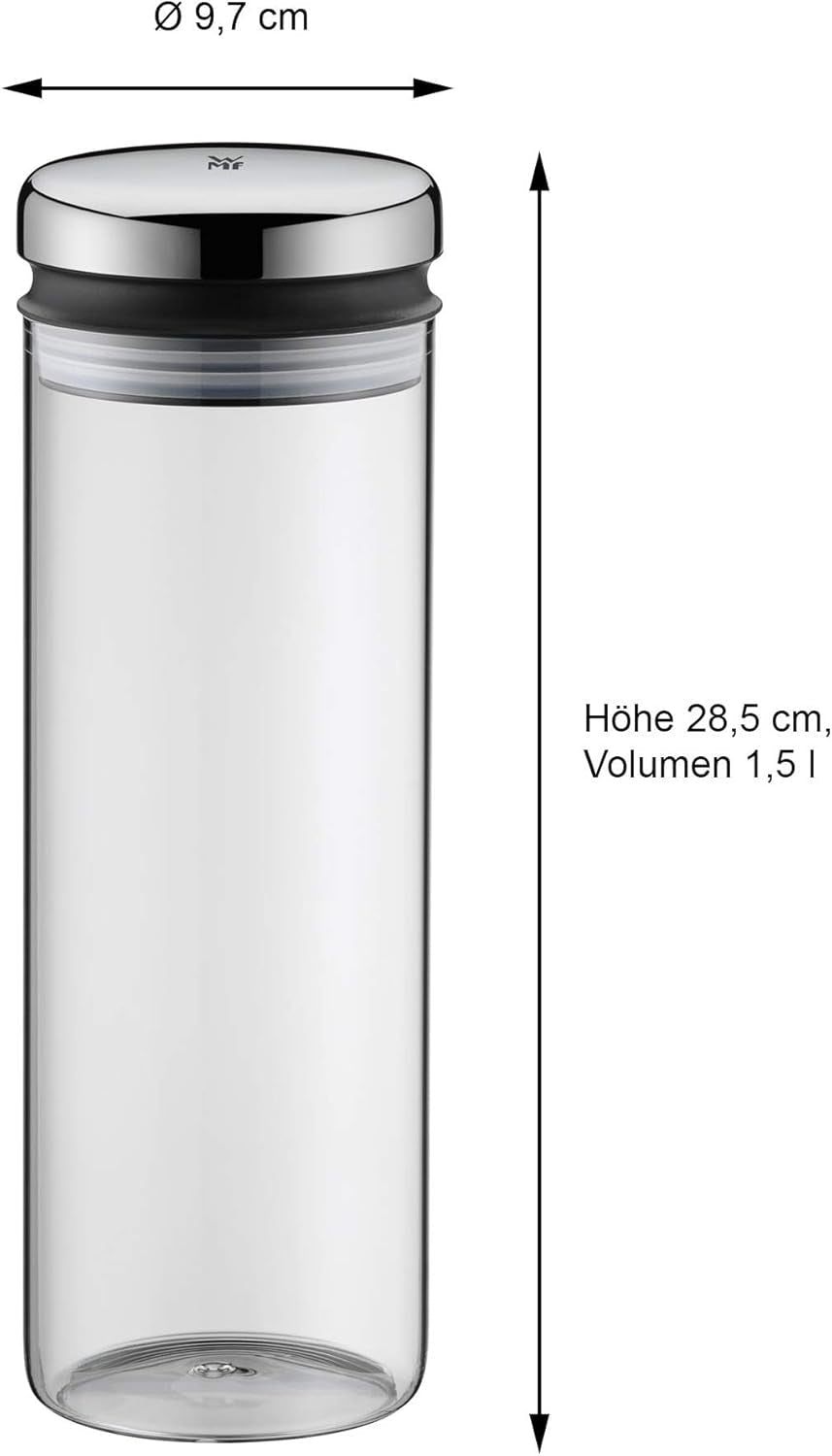 WMF Depot Glas Vorratsdose 1,5l, Höhe 28,5 cm, Vorratsdose mit Deckel & Depot Glas Vorratsdose 2l, Höhe 36 cm, Vorratsdose mit Deckel Frischhaltedosen Naty Shop