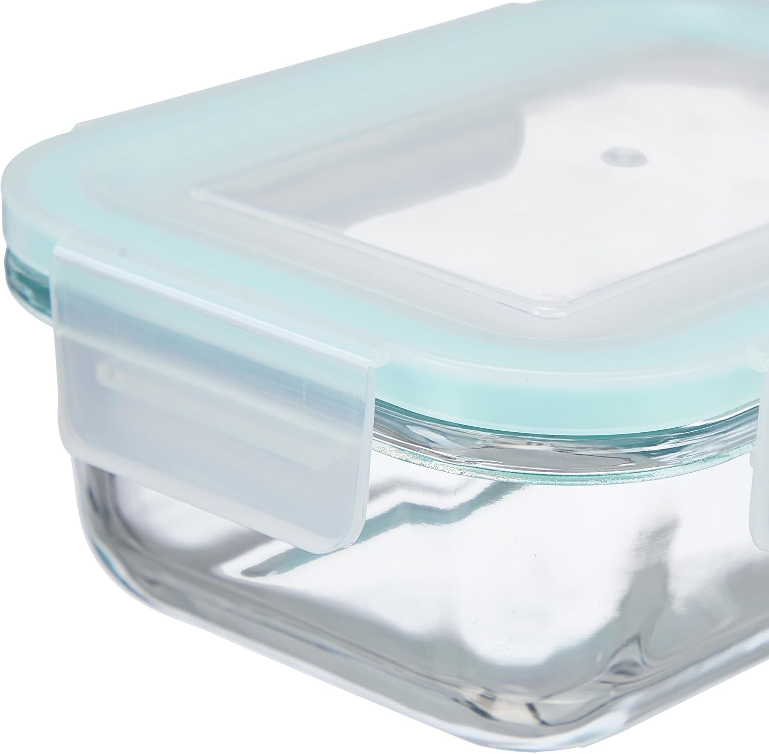 Relaxdays Glasbehälter mit Deckel, 6er-Set, 370 ml, Frischhaltedosen, Kunststoffdeckel, luftdicht, Glasbehälter, transparente Frischhaltedosen Naty Shop