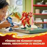 LEGO NINJAGO Kais Feuer-Mech-Actionfigur, Spielzeug für Kinder mit anpassbarer roter Mech-Figur, Ninja-Set, 4 Figuren, darunter Kai und Zane, Geschenk für 7-jährige Jungen und Mädchen, 71808 Bausets. Beuche den LEGO-Store