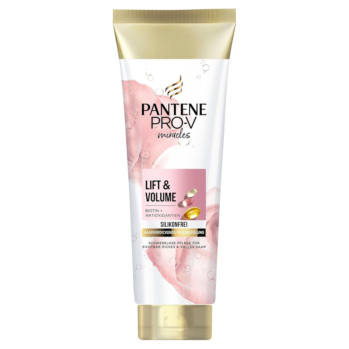 Pantene Pro-V Lift & Volume Haarverdichtungsshampoo mit Biotin, silikonfreie Dusch- und Badespülung, Pantene Conditioner 160 ml