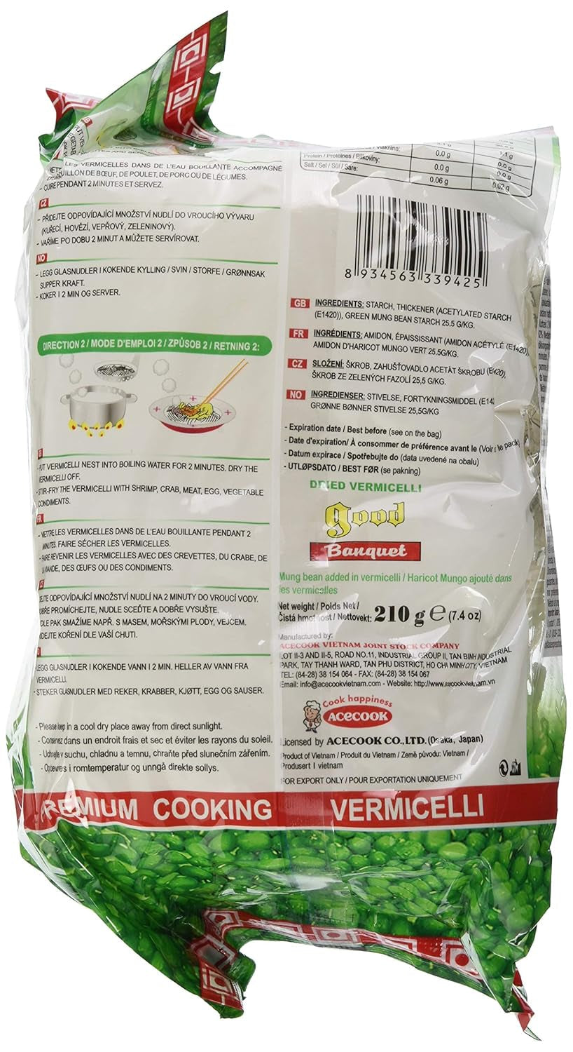 ACECOOK - Fadennudeln mit Bohnen GD - (1 X 210 GR)