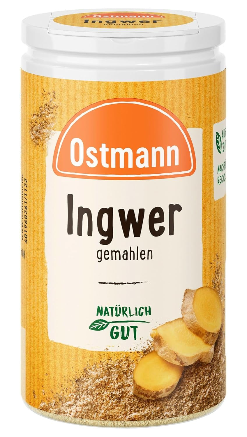 Ostmann Gewürze - Ingwer gemahlen | Nachfüllbare & recycelbare Verpackung | 30 g in der Streudose