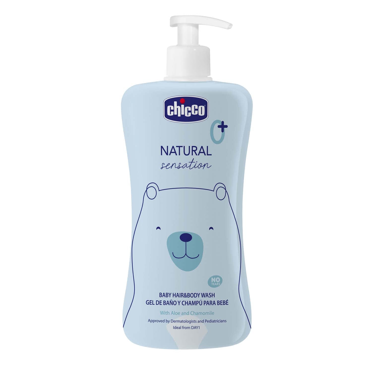 CHICCO NATURAL SENSATION – SHAMPOO UND BAD FÜR KINDER – OHNE GETRÄNK, 200 ML Kinder – Bad und Hautpflege Naty Shop 500 ml (1 Packung)