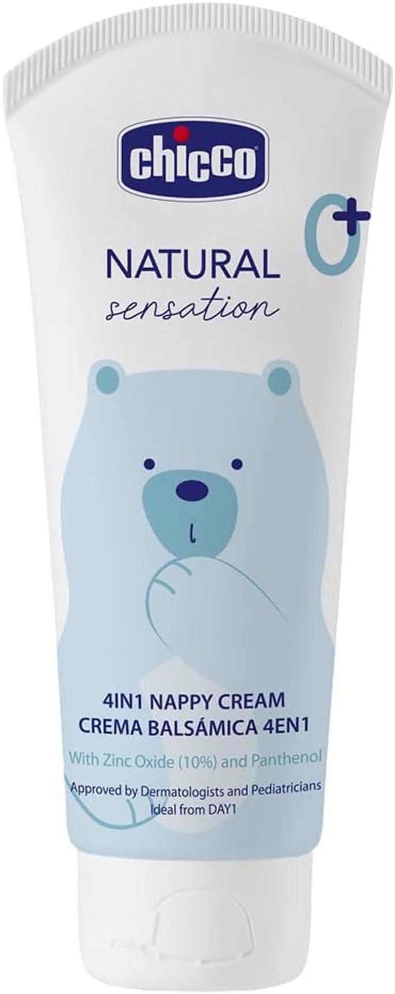 CHICCO NATURAL SENSATION – SET 2: 1 SHAMPOO UND BAD – NICHT TROCKNEND 200 ML, 1 4IN1 CHANGE CREAM 100 ML Kinder – Bade- und Hautpflege Naty Shop