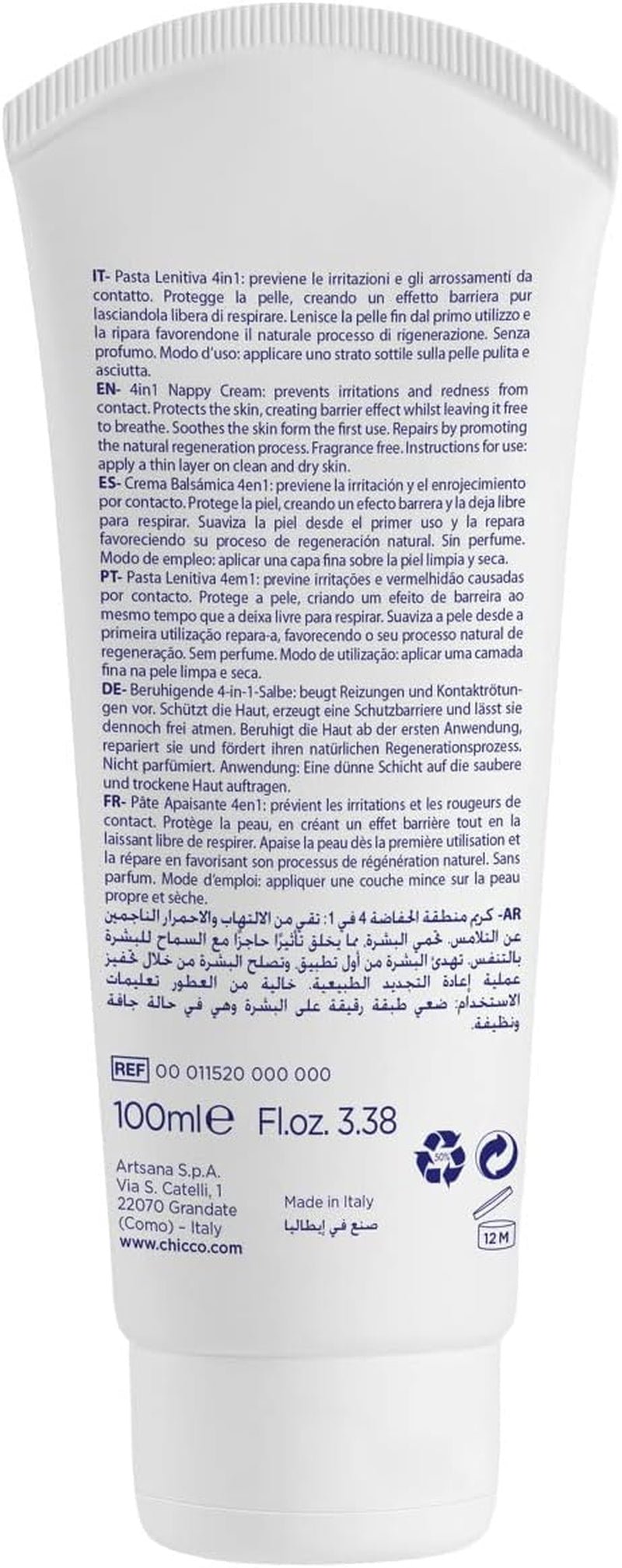 CHICCO NATURAL SENSATION – SET 2: 1 SHAMPOO UND BAD – NICHT TROCKNEND 200 ML, 1 4IN1 CHANGE CREAM 100 ML Kinder – Bade- und Hautpflege Naty Shop