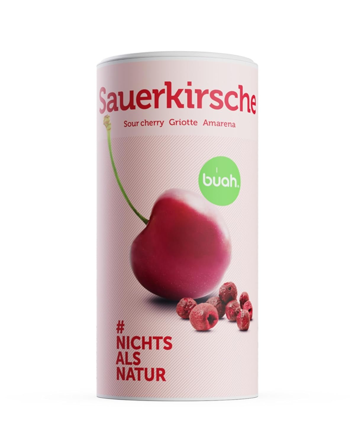 Gefriergetrocknete Bitterkirschen BUAH® | Ganze Bitterkirschen als Snack oder fürs Müsli | Idealer Ersatz für Süßigkeiten | Vegan und ohne Zuckerzusatz | 135g Naty Shop dehydrierte Produkte Standardtitel