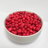 Gefriergetrocknete ganze Johannisbeeren 100g - Gefriergetrocknete Früchte - Gefriergetrocknete Trockenfrüchte - Rote Johannisbeeren zum Backen, Dekorieren von Kuchen, Snacks, Müsli, Desserts Dehydrierte Produkte Naty Shop