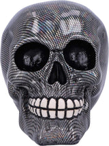 Holografischer silberner Netzschädel Silbernes holografisches Netzschädel-Ornament Silber 16,5 cm Statuetten und Skulpturen Naty Shop