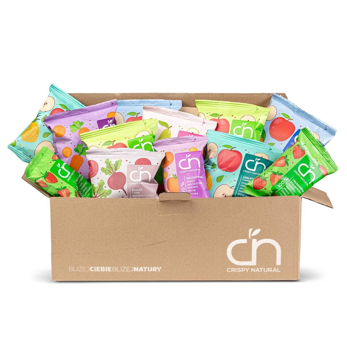 Knusprige natürliche Snackmischung (12, Obstmischung) Naty Shop Dehydrierte Produkte 1,5 g (12er-Packung) Obst- und Gemüsemischung