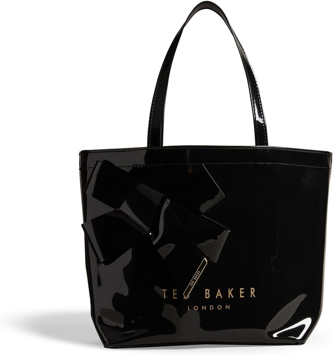 Ted Baker Nikicon Damen Vinyl Bow Shopper Taschen Damen Naty Shop Schwarz