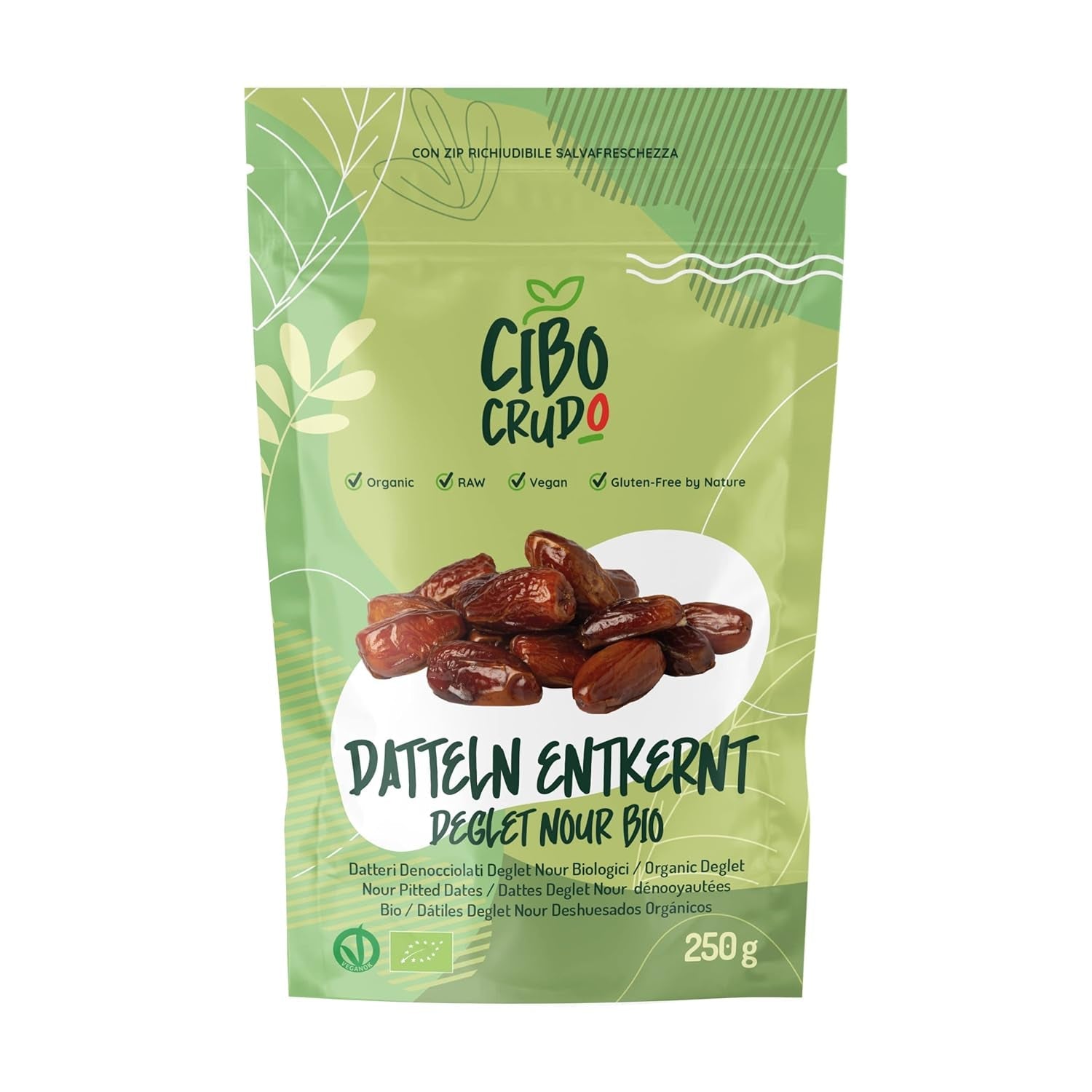 Deglet Nour Bio kernlose Datteln – 500 g. Natürliche getrocknete Bio-Datteln von Deglet Nour. Getrocknete Datteln. Dehydrierte Produkte Naty Shop 250G Dattel Deglet
