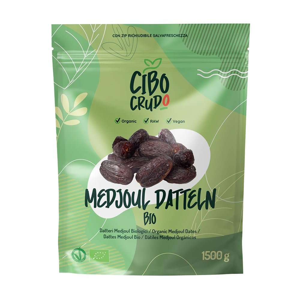 Deglet Nour Bio kernlose Datteln – 500 g. Natürliche getrocknete Bio-Datteln von Deglet Nour. Getrocknete Datteln. Dehydrierte Produkte Naty Shop 1,5 kg Medjool-Datteln