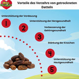 Getrocknete Datteln von Bite & Delight – Ganz, getrocknet und natürlich – Aromatische Süßigkeiten – Lecker und saftig – Verzehrfertige Fruchtsnacks – Vegan – Ohne Zuckerzusatz – 1250 g Naty Shop dehydrierte Produkte