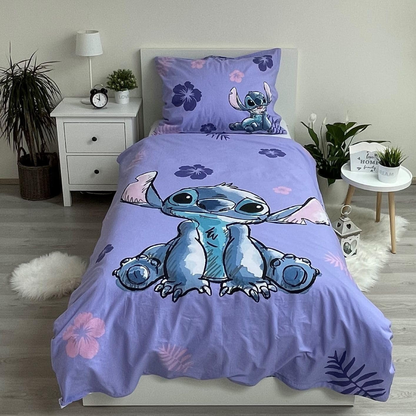 Lilo und Stitch 2-teilige Bettwäsche für Kinder, 100 % Baumwolle. Bettwäsche – Kinder Naty Shop