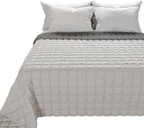 PETTI Artigiani Italiani – Einzelbettbezug, doppelseitige Bettdecke, Federkerndecke, Mitternachtsblau, Weiß, 100 % Made in Italy. Steppdecken und Steppdecken Naty Shop Grau Bettgröße 180 (260 x 270 cm)