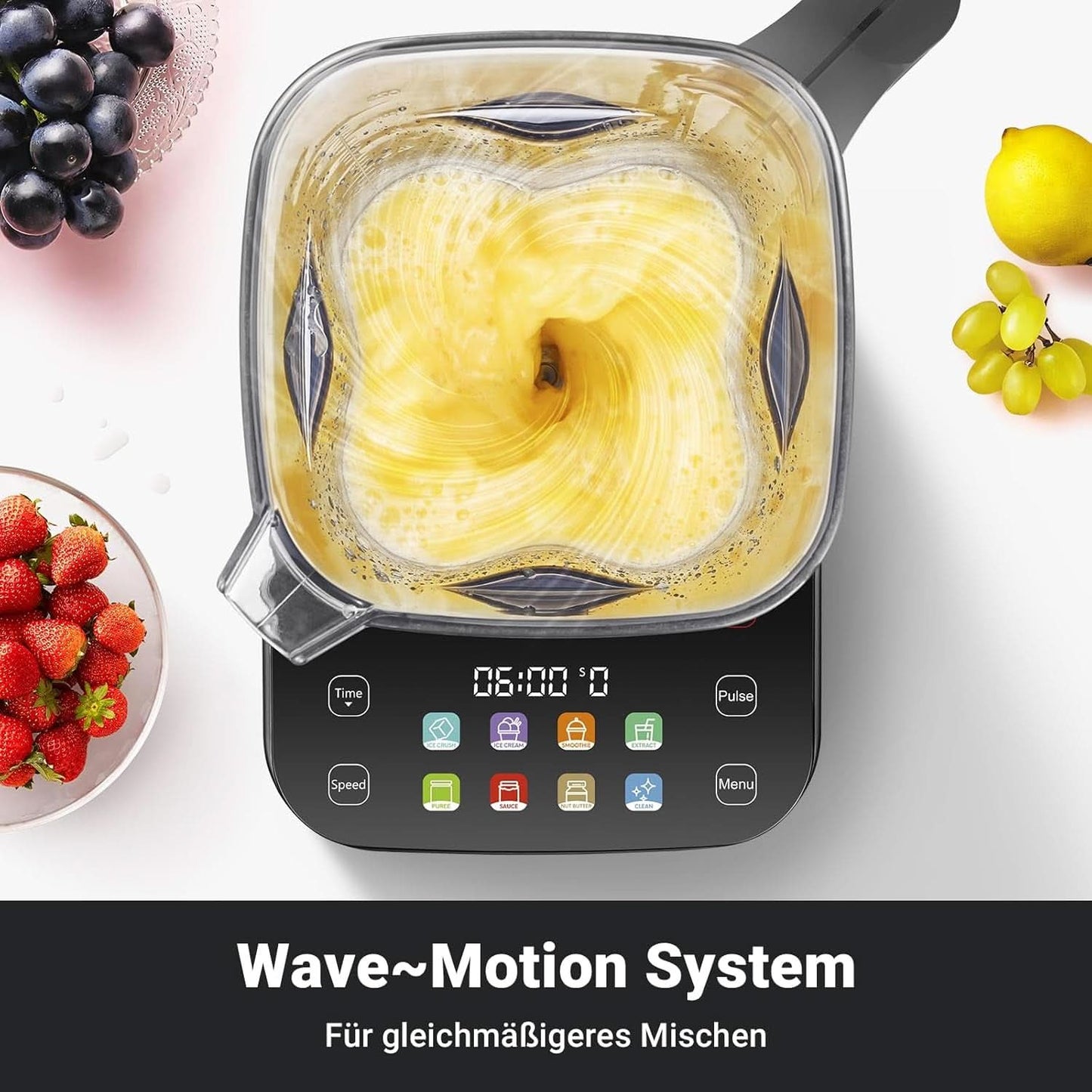 Mixer AMZCHEF, 8 intelligente Menüs und 10 Geschwindigkeiten, LCD-Touchscreen Kitchen Naty Shop