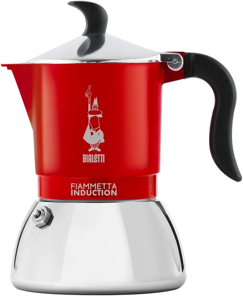 Bialetti Fiammetta Induktionskaffeemaschine, 2 Tassen (100 ml), für alle Herdarten geeignet, elegantes Design, schwarz