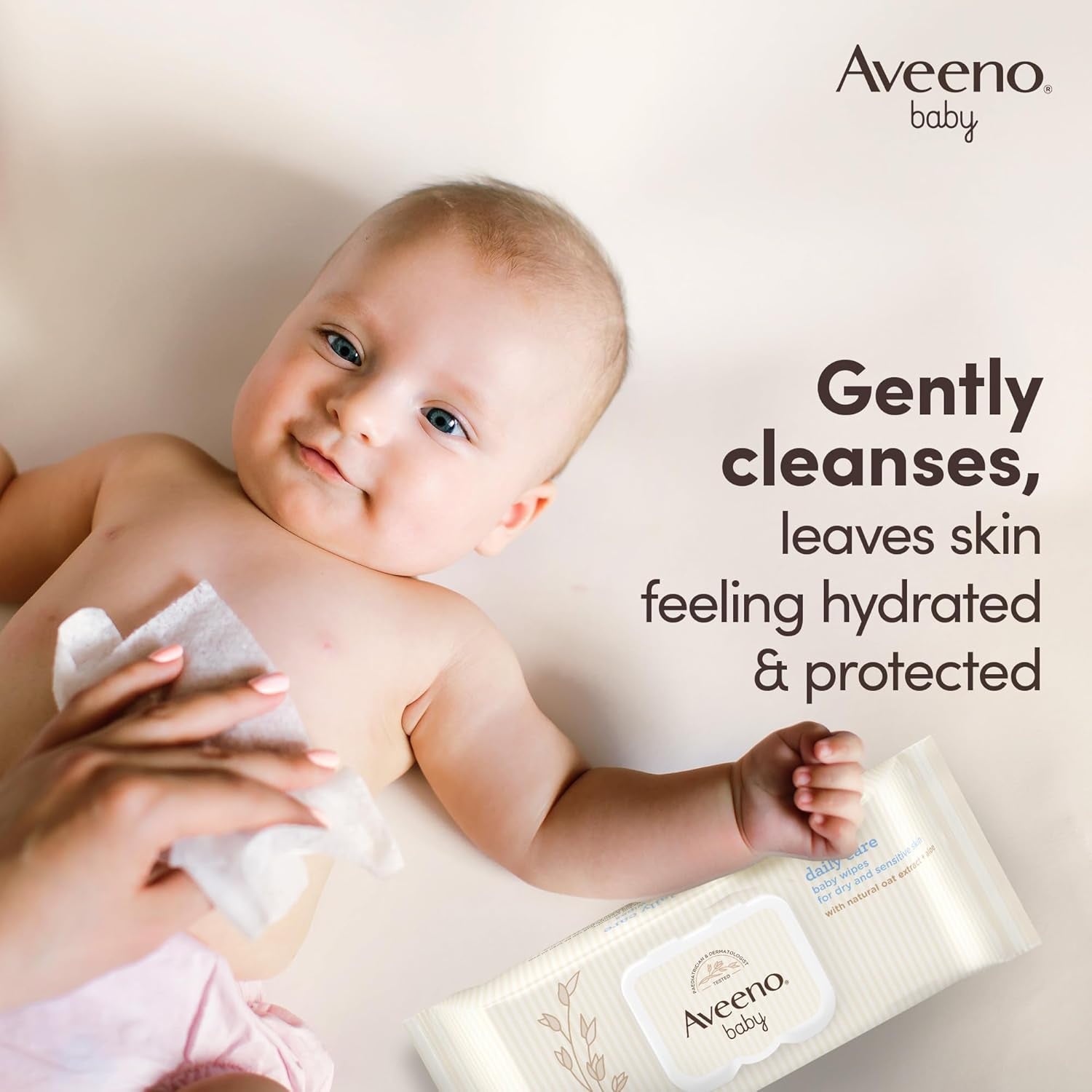 Daily Care Feuchttücher, reinigt sanft und effektiv empfindliche Haut, Baby Essentials, weiß, 12 Stück (insgesamt 864 Tücher)