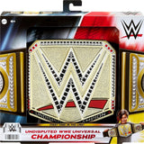 Mattel Mattel WWE Championship Gürtel, unbestrittener WWE Universal Championship Rollenspiel und Kostüm, ca. 100 cm langer Kunstledergürtel mit einzigartiger Passform, HYJ35 Actionfiguren Naty Shop