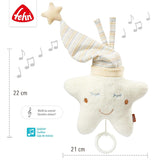 Fehn Spieluhr Baby Einschlafhilfe Stern – Spieluhr mit abnehmbarem Spielwerk zum Aufhängen – Einschlafhilfe Lied „Weißt du wieviel Sternlein stehen“ – Spielzeug für Babys und Kinder ab 0+ Monaten Toys Bebe Naty Shop