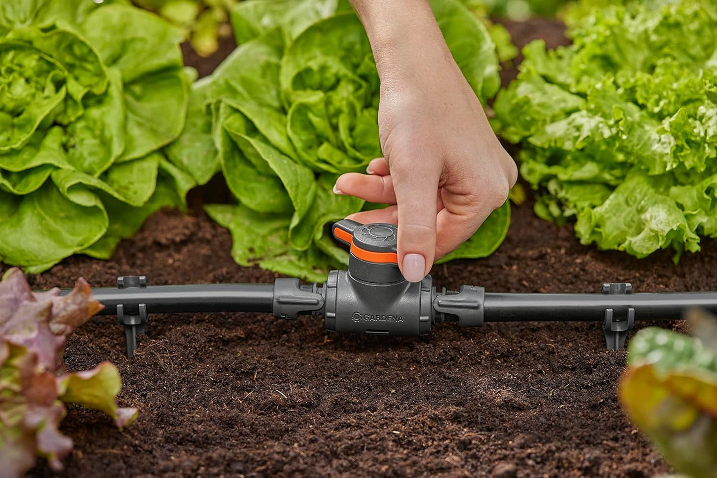 Gardena Micro-Drip-System Regulier- und Absperrventil 13 mm (1/2 Zoll): Einfaches Absperren von Rohren und stufenlose Regulierung des Wasserflusses, Zubehör zum Verlegen von Tropfrohren (13207-20)