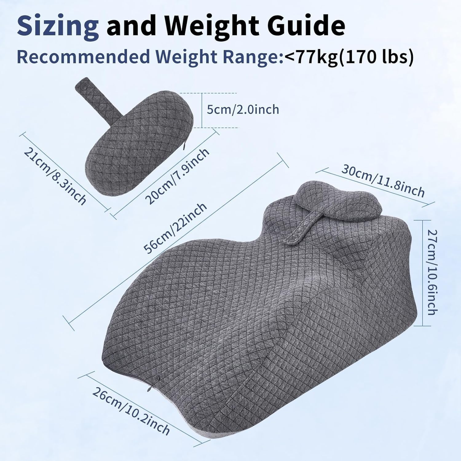 Lesekissen – Rückenkissen, verstellbare Kopfstütze, Lesekissen aus Memory-Schaum für das Bett, ergonomisches Nacken- und Beinkissen, Lendenstützkissen
