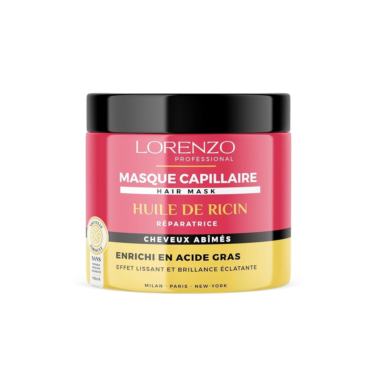 Haarmaske mit schwarzem Knoblauch (brüchiges Haar) 500 ml Naty Shop Haarmaske Rizinusöl