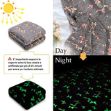 Kanguru Glow Tagesdecke, im Dunkeln leuchtende Decke, Schmetterlingsdecke, weiche Decke, 130 x 150 cm, leuchtende Sofa-Tagesdecke. Im Dunkeln leuchtende Kinderdecke, grau. Betten und Decken. Besuchen Sie den Kanguru-Store