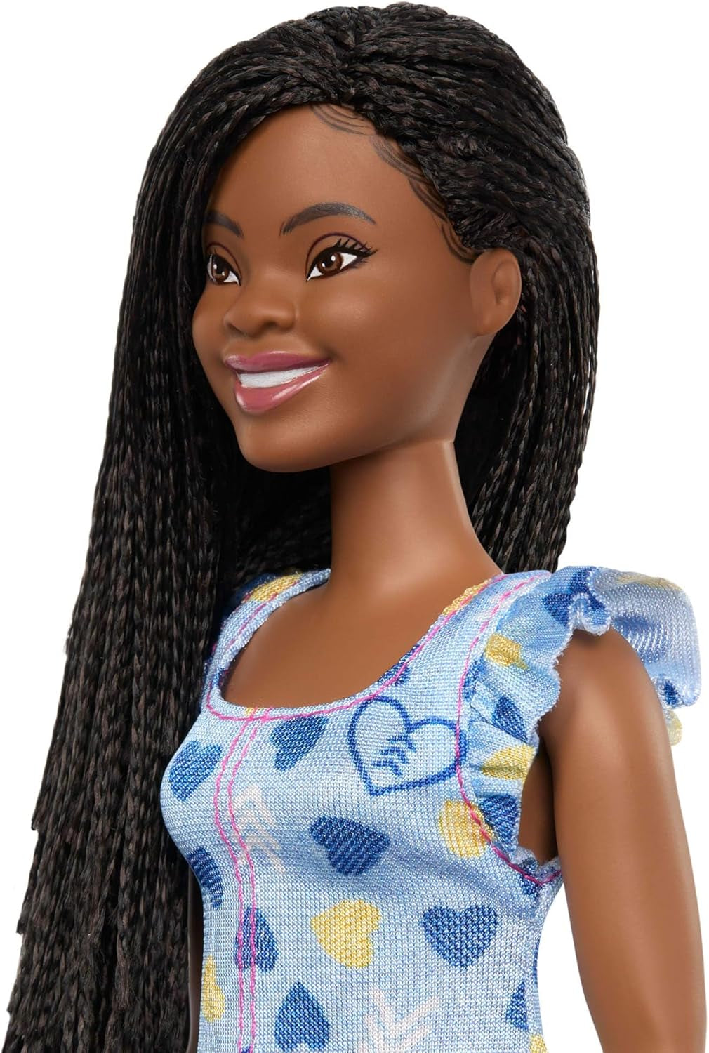 Barbie Fashionistas Puppe Nr. 229 mit Down-Syndrom im Herzkleid, entwickelt in Zusammenarbeit mit der National Down Syndrome Society, HYK14 Naty Shop Dolls