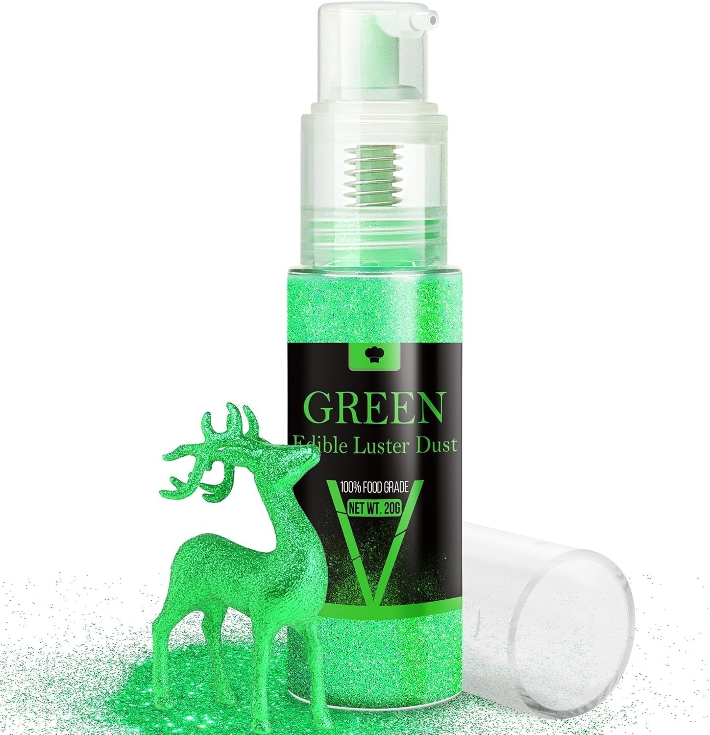 Essbares Glitzerspray-Set – 20 g schillernder Glitzerstaub für Getränke, Champagner, Kuchen – essbare metallische Lebensmittelfarbe für Cocktails, Wein, Likör, Backen, Kuchen