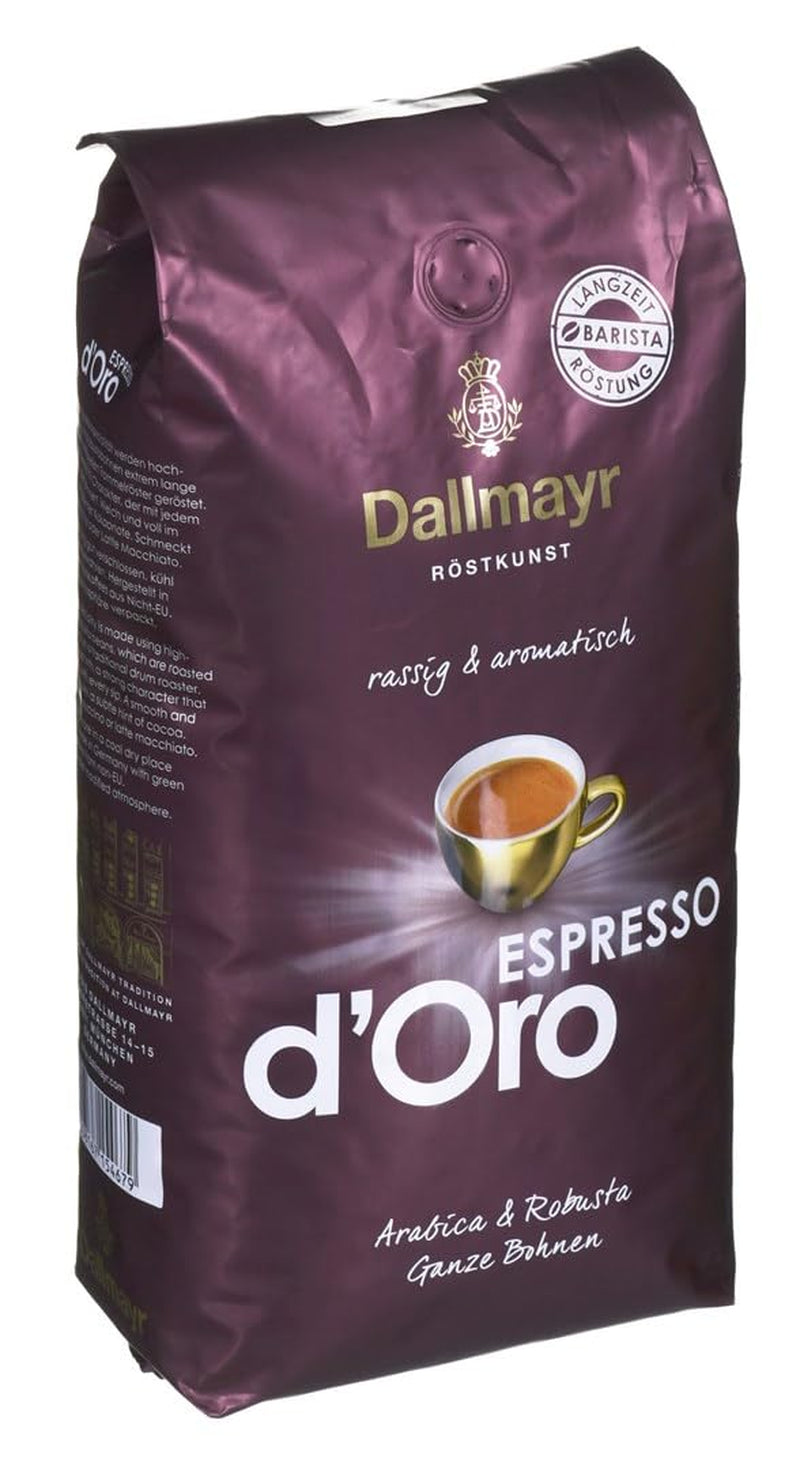 Espresso d'Oro ganze Bohnen 8x 1000g (8000g) - stark aromatisierter Kaffee