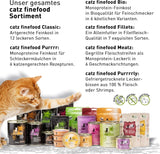 Nassfutter für Katzen Catz Finefood Purrrr Sheep Monoprotein Nr. 113, für Katzen mit empfindlicher Verdauung, 70 % Fleischanteil, 16 Beutel à 85 g