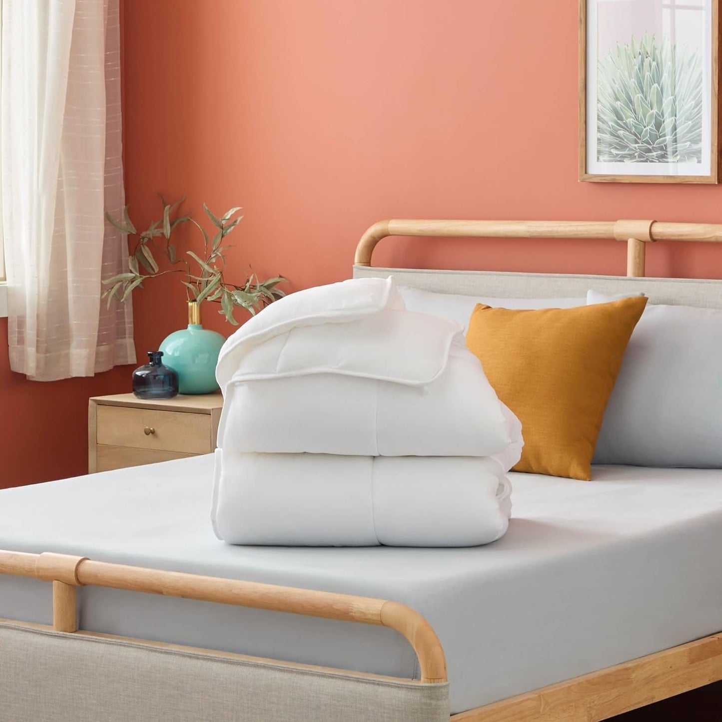 Linenspa Ganzjahresdecke – Einzelbettdecke aus Mikrofaser 10,5 Tog – Öko-Tex, alternative Bettdecke mit Daunen, weiß. Bettdecken und Steppdecken Naty Shop