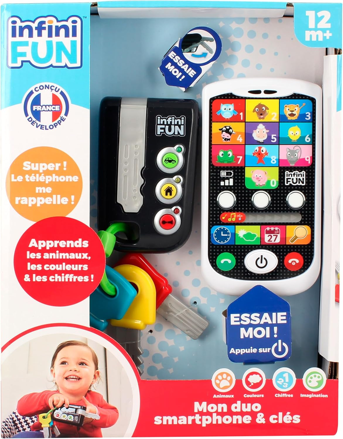 My Duo High-Tech Phone + Key – Ein sehr realistisches Telefon und Schlüssel. - Spielzeug für mehrere Lernprojekte ab 12 Monaten Bebe Naty Shop Toys Standardtitel