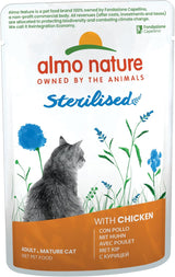 Almo Nature Functional – Sterilisiert – Nassfutter für ausgewachsene und ältere Katzen, sterilisiert oder weniger aktiv – mit Kabeljau und Huhn – Fettarm, feuchtigkeitsspendend – 70 g (6er-Pack)