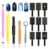 14 Stück Nail Art Werkzeug Magnetstift DIY Magic 3D Magnet Stick Set Verwendung mit Cat Eye Gel Pulver Oder Nagelack - Magnetic Stift Katze Eye Pen Für Ideale Katzenaugen Magische Wirkung